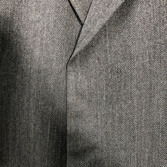 Vintage Kuppenheimer Tigertwist 100% Wool Herringbone Tweed Long Coat 44 - Picture 6 of 11